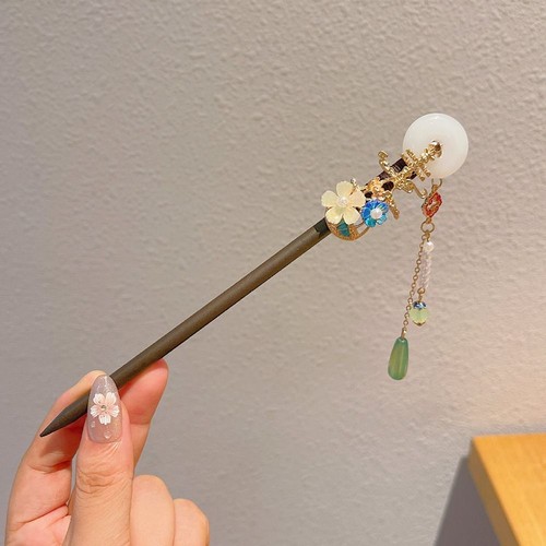 Elegant Hair Chopstick Chinese Style Hairpin Hair Headdress For Hanfu Party - Picture 5 of 11