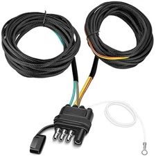 25Ft Trailer Wiring Harness kit 4 pin, Trailer Wiring kit, 4 Pin 5 Wire Trailer
