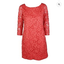 Vince Camuto Coral lace boat neck, 3/4 sleeve dress women’s size 4