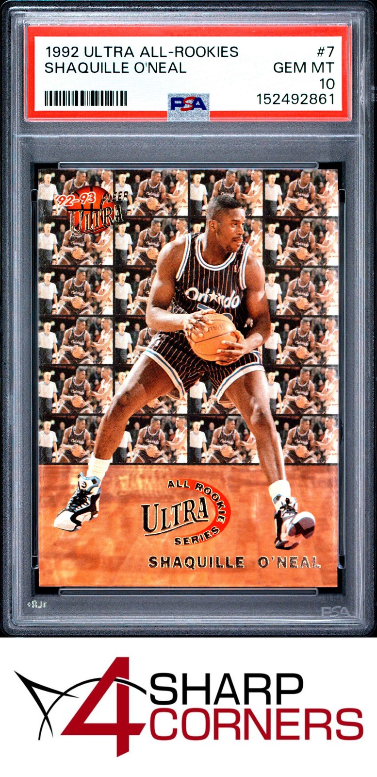 1992 ULTRA ALL-ROOKIES #7 SHAQUILLE O'NEAL RC MAGIC HOF PSA 10