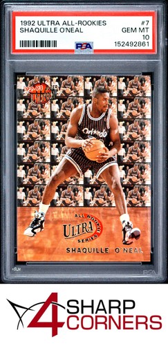 1992 ULTRA ALL-ROOKIES #7 SHAQUILLE O'NEAL RC MAGIC HOF PSA 10