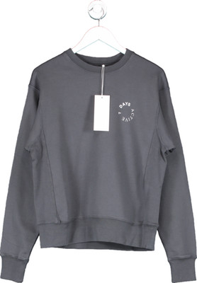 7 Days Active Luxus Sweatshirt grau Bio-Baumwolle weich Rundhals UK S