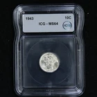 1943 Mercury Silver Dime Uncirculated MS64 10C Winged Liberty