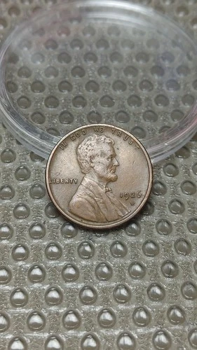 1926 D Lincoln Wheat Cent Penny XF Reverse Lamination                       D161