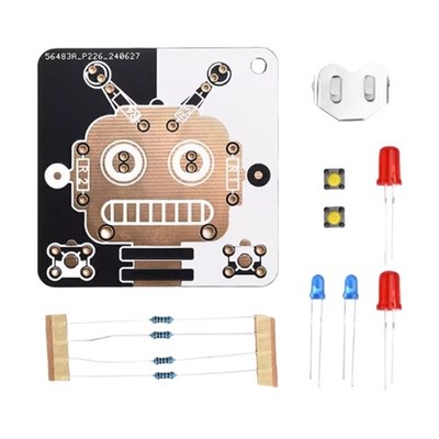 LED Illuminated Robot DIY Soldering Learning Set For Electronics Enthusiasts