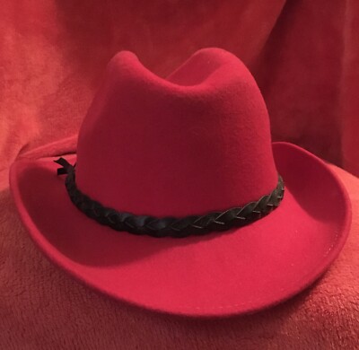 Vtg Lady Stetson Burgundy Wool Doeskin Felt Hat George Bollman ACTWU Union Made Stetson Women main image 4