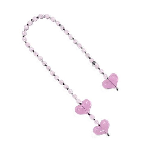 Beads Chain Bag Charm Acrylic with Colorful Heart Round Bead for Fashion Woman - Picture 4 of 17