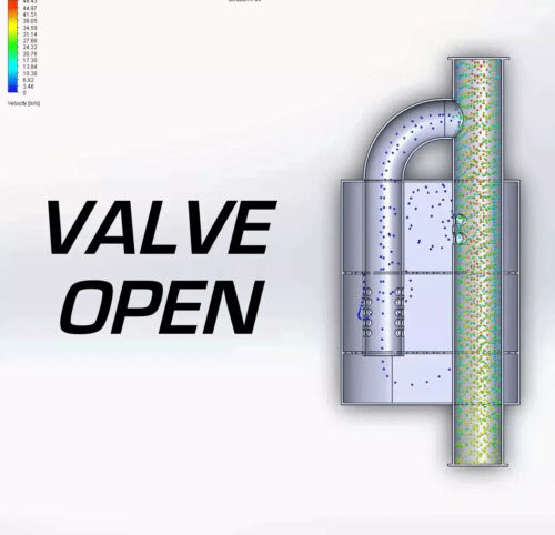 Valvetronic Designs Kit de silenciador con válvula de entrada/salida única de 3,5" para camiones/SUV - Imagen 2 de 5