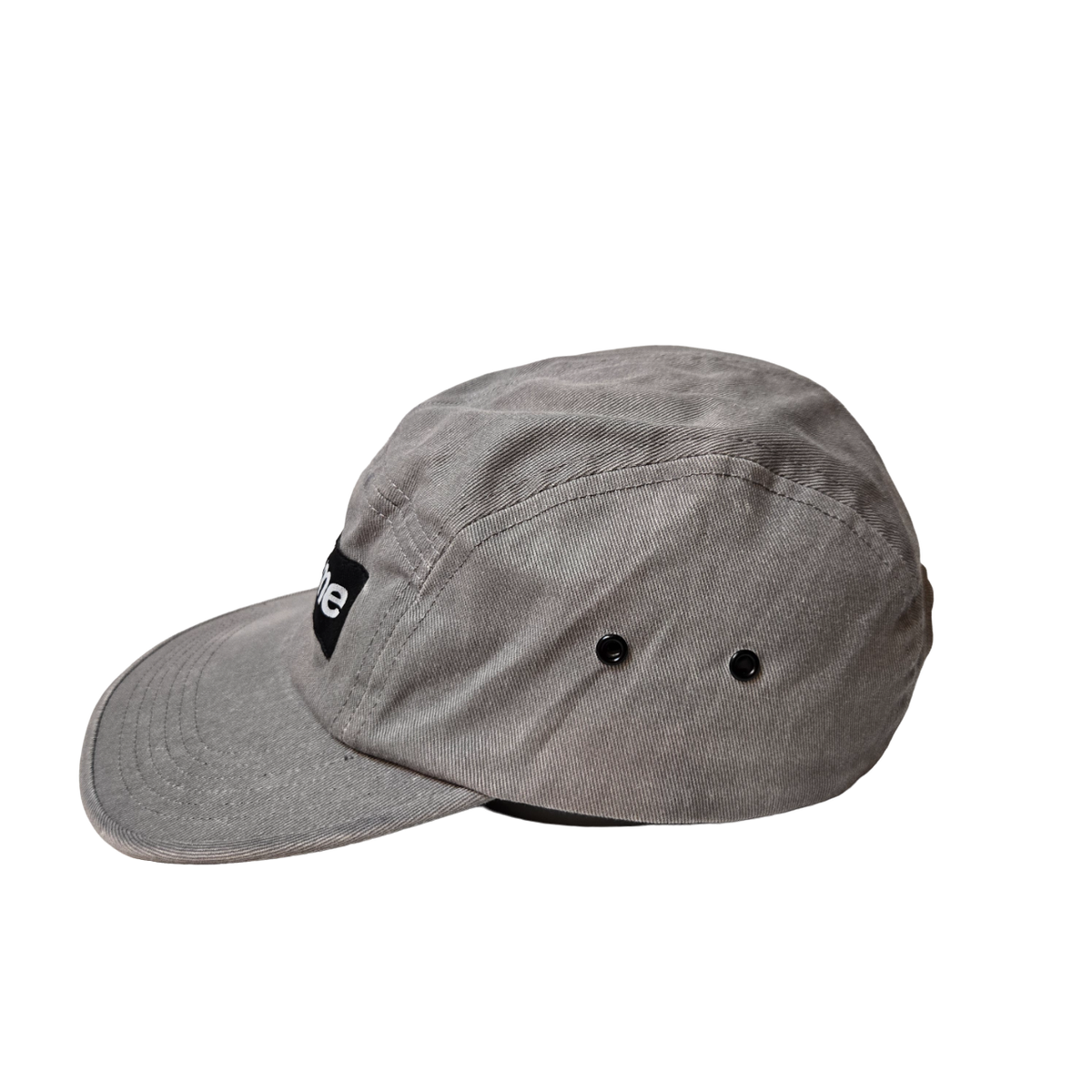 Supreme Gray Twill Nylon Strap Plastic Buckle Breathable 5 Panel