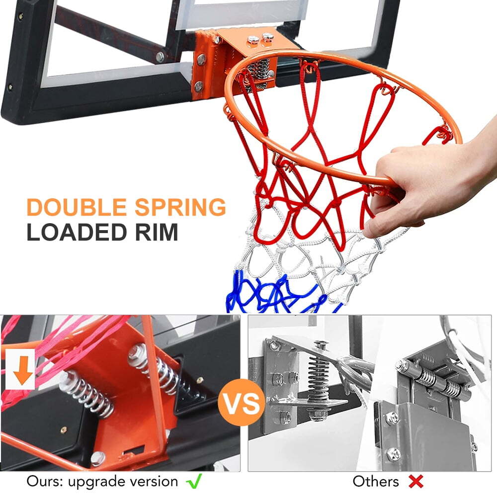 48" Basketball Backboard and Rim Shatterproof Polycarbonate Universal