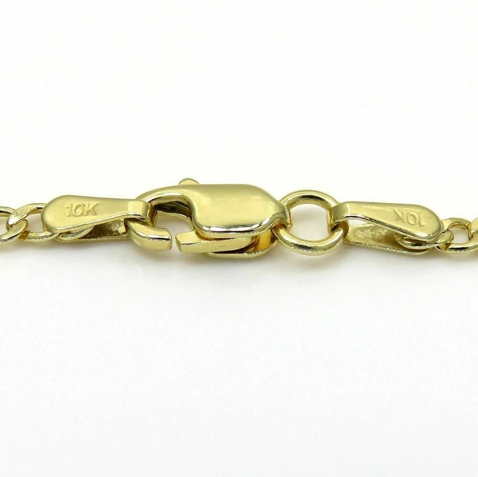 10K Yellow Gold Cuban Link Chain Necklace 16" 18" 20" 22" 24" 26" 28" Curb Chain - Image 2 of 4