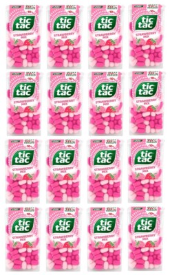 16 Boxen Ferrero Tic Tac Strawberry  a 54 G Tictac Erdbeer 110er