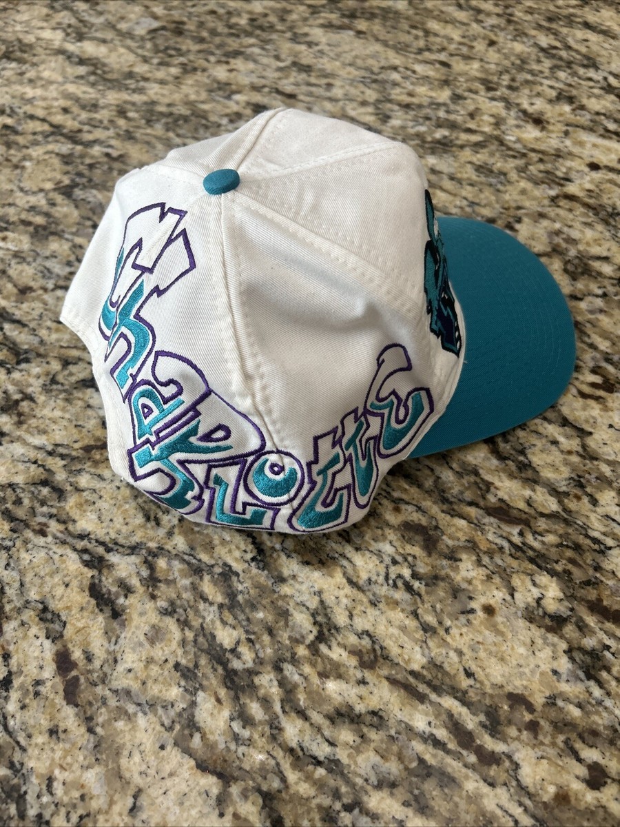 VINTAGE 90'S DREW PEARSON SNAPBACK HAT CHARLOTTE HORNETS