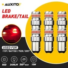 6pcs 1157 7528 RED LED Tail Brake Stop Backup Reverse Turn Signal Light Bulbs US