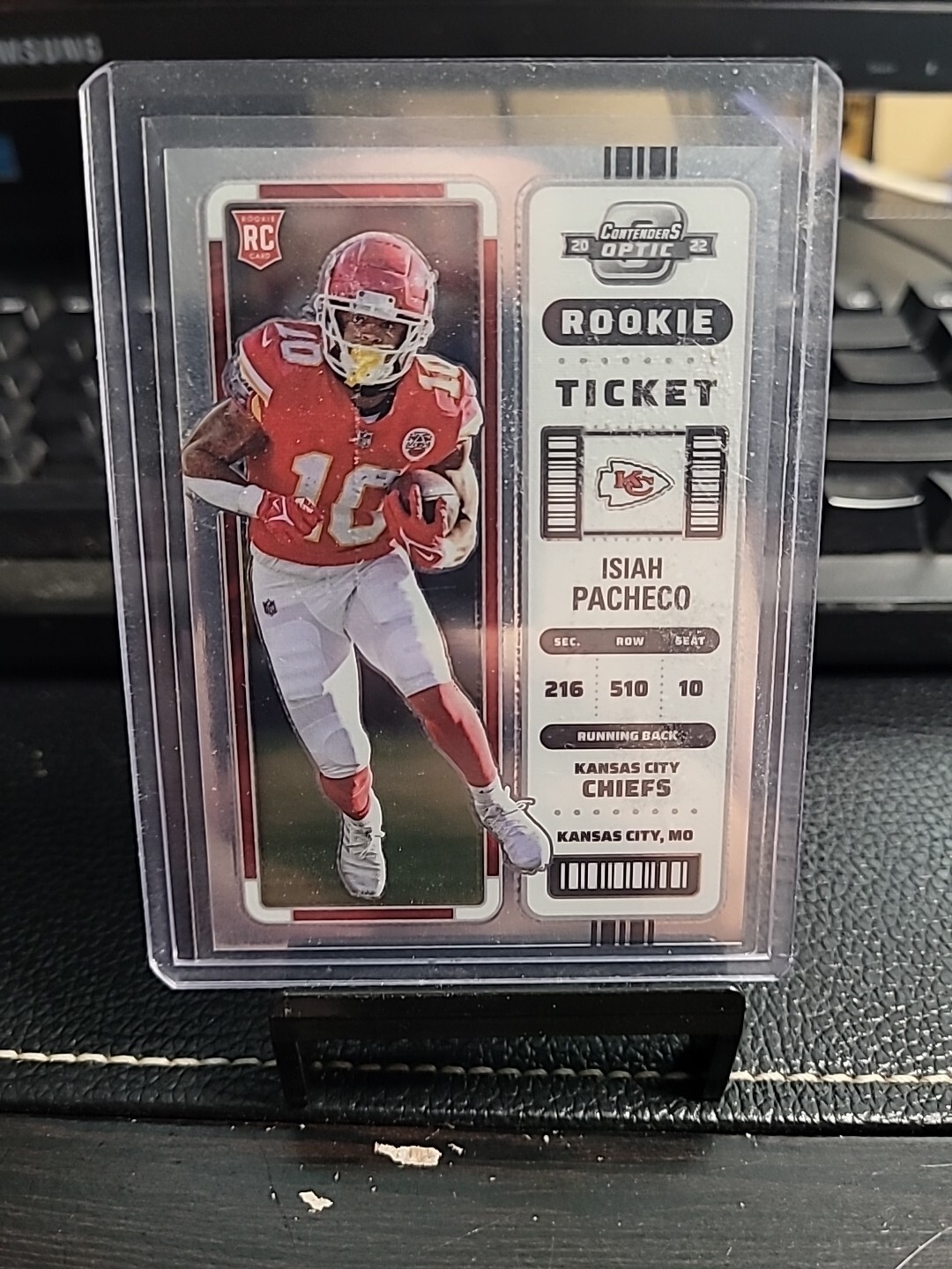 2022 Panini Contenders Optic - Rookie Ticket Silver Prizm #75 Isiah Pacheco (RC)
