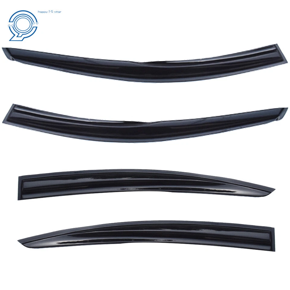Window Vent Visor Fit For 2009-2015 Chevy Cruze Black Sun Rain Guard Deflector Foto 3 de 4