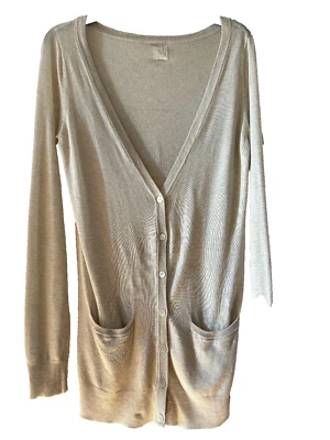 DES PETITS HAUTS gilet long beige taille 1 ou 36 - Photo 1/4