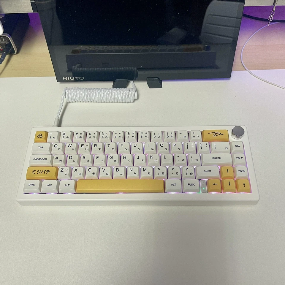 Custom modded mechanical keyboard GMK67 65% Lubed Switches thocky hot-swap RGB - Image 2 of 4