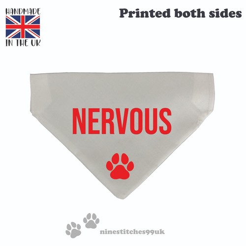 Nervous Anxious Dog bandana Support Give me space Do not Pet Therapy Awareness - Picture 4 of 10