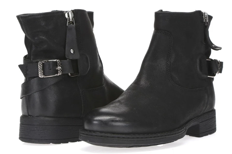 Botines de cuero negro para mujer MANAS talla 35 ¡NUEVO! 229834 Foto 2 de 4