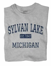 Sylvan Lake Michigan MI T-Shirt EST
