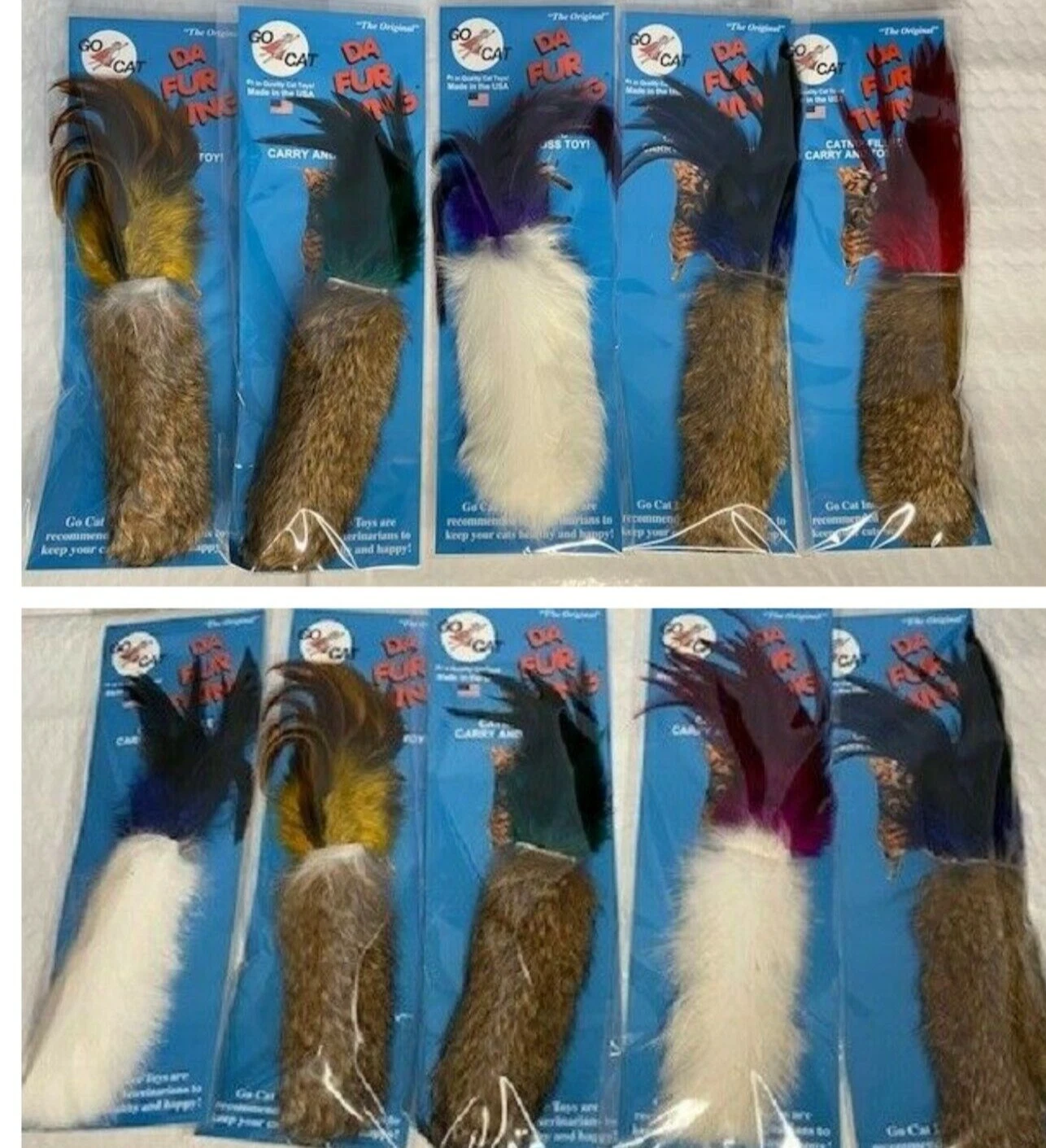 GO CAT DA FUR THING INTERACTIVE CATNIP KITTEN TOYS COUNT OF 10
Opens in a new window or tab
