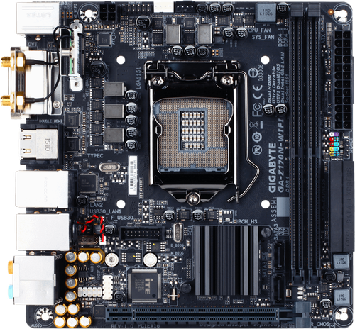 FOR GIGABYTE GA-Z170N-WIFI Motherboard DDR4 Dual GbE LAN DVI+HDMI Mini-ITX Board - 第 1/4 張圖片