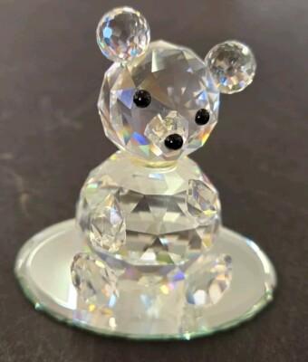 Swarovski Crystal Figurines Teddy Bear Sitting