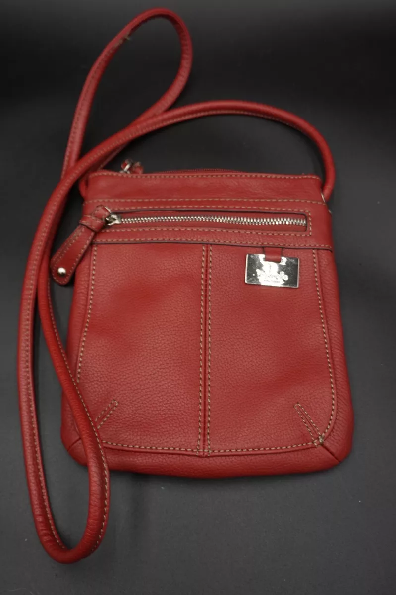 Tignanello Chocolate Pebbled Leather Multi Compartment Crossbody Purse -  Ruby Lane