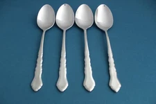 4 Place Oval Soup Spoons International Lyon AMERICANA 18/8 Korea 6 7/8"