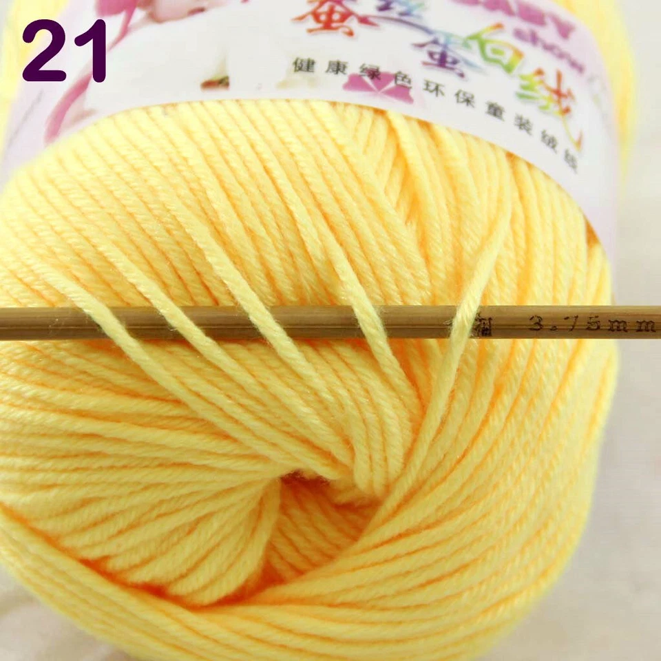 Venta 8 madejas x 50gr DK bebé cachemir seda lana niños tejido a mano hilo de ganchillo 21 Foto 2 de 4