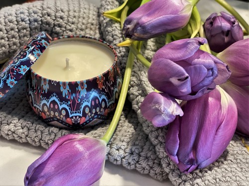1 Aloha Orchid Scented Soy Wax Candle in Decorative Aroma Tin Box - Handmade - 第 3/9 張圖片