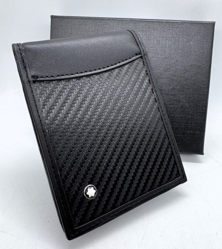Cartera de cuero Montblanc Meisterstuck BiFold 5 tarjetas de crédito color negro para hombre - Imagen 2 de 6