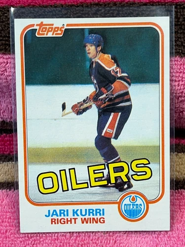 1981-82 TOPPS RC #18 JARI KURRI OILERS H.O.F. HOCKEY NMMT ROOKIE CARD!