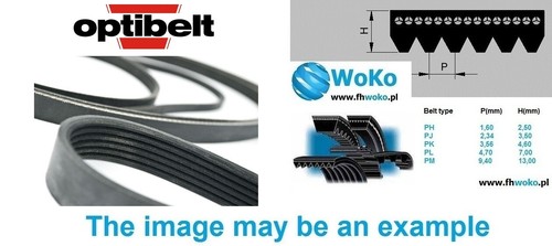 Belt OPTIBELT 4PJ 955, 4pj 955 376J 955PJ/376J Poly V Multiple Ribbed Belt J