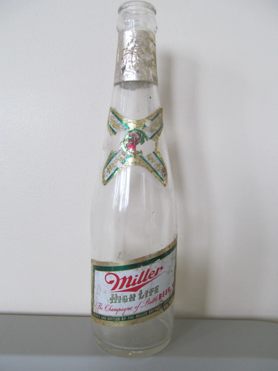 Miller High Life Beer Bottle 12 Oz. VTG Foil Label