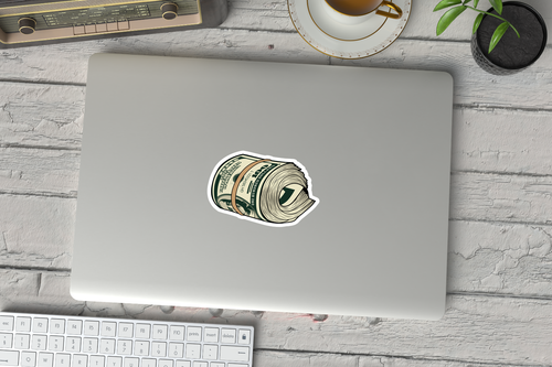 NEW - Money Roll Vinyl Sticker Waterproof - Scratch Protection - Picture 2 of 6