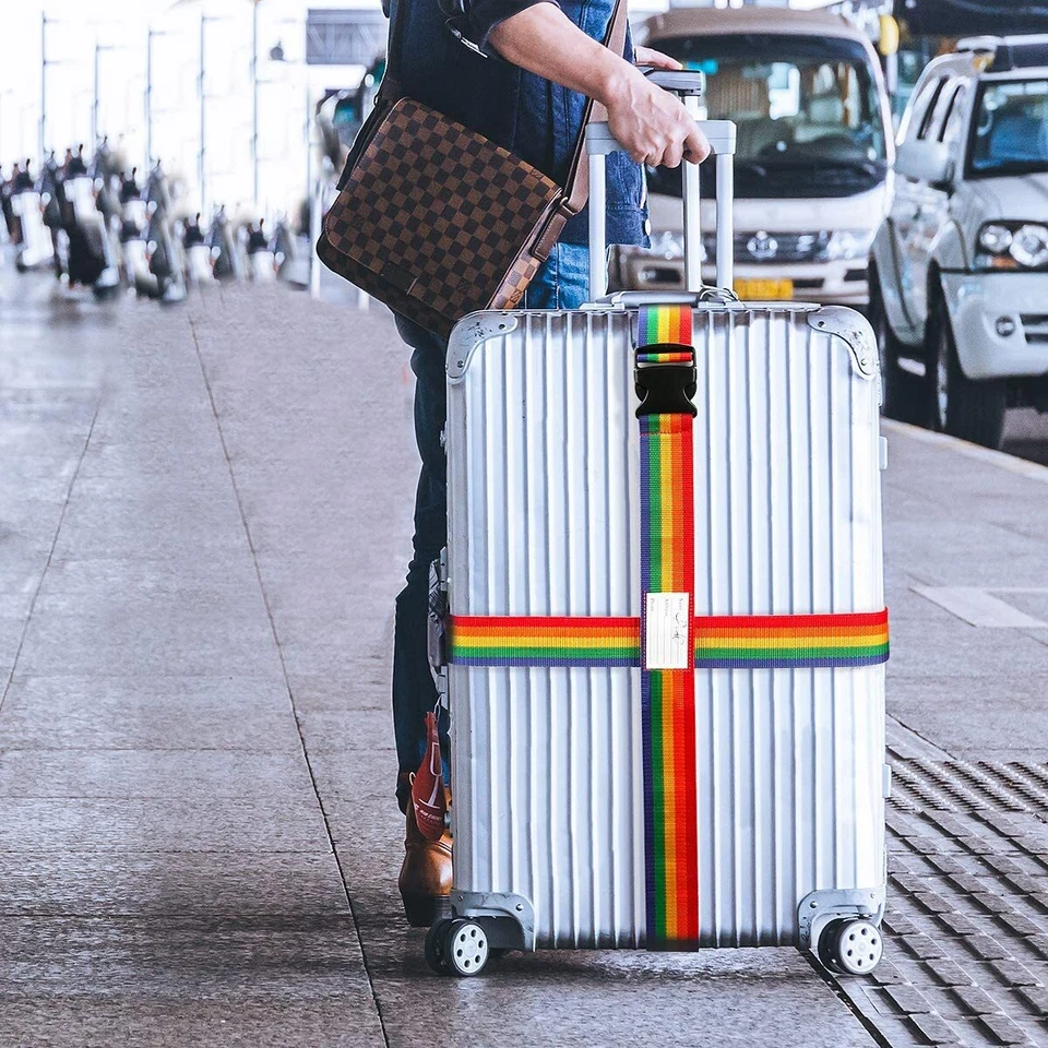 Kreuz-Kofferband Koffergurt Gepäckband Kofferriemen Gepäckgurt verstellbar NEU - Bild 3 von 4