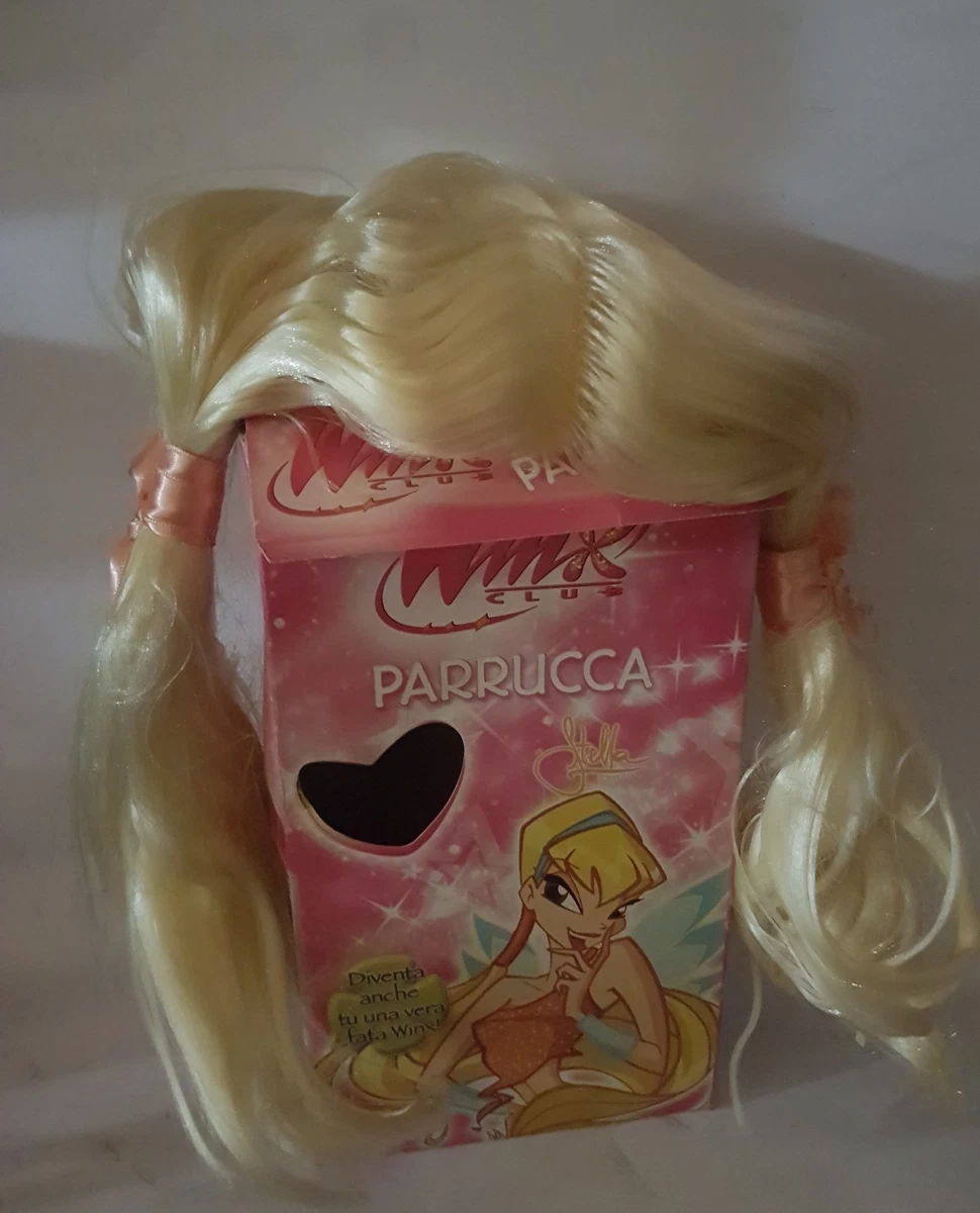 Parrucca bionda Stella Winx Club Nuova Con Scatola cosplay fumetti