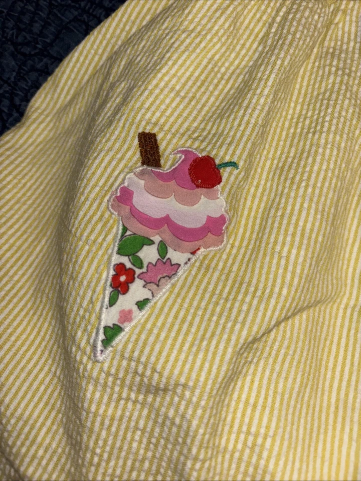 Vestido amarillo Baby Boden Ice Cream Cherry Pinnie 9-12 meses Foto 4 de 4