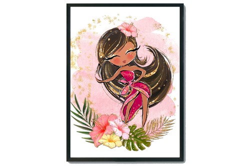 Tropical girl nursery prints, tropical nursery wall art, hawaii aloha decor - Picture 6 of 13