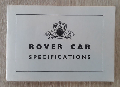 Rover 65 75 90 105 & 3 Liter Technische Details Heft Prospekt 1958