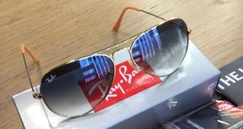 Ray-Ban RB3025 hellblaue Gläser mit Farbverlauf, Unisex, klassische Sonnenbrille. - Bild 12 von 24