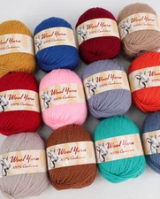 100% Cashmere Wool Yarn (Pack of 10) by Yonkey Monkey Great for Knitting Crochet