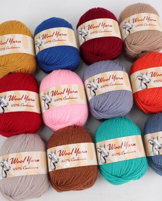 #ad 100% Cashmere Wool Yarn Pack of 10 by Yonkey Monkey Great for Knitting Crochet $27.95