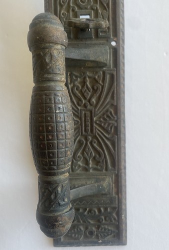 ANTIQUE CORBIN 1800's MANSION-STORE-COMMERCIAL ENTRANCE DOOR CAST IRON PULL - Picture 4 of 7