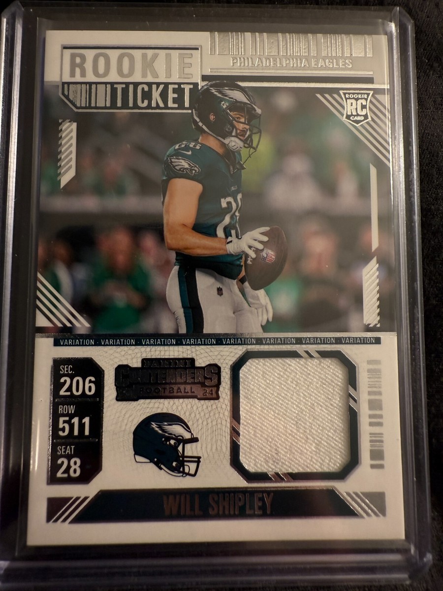 2024 Panini Contenders #Rts-WSY Will Shipley Rookie Ticket Patch