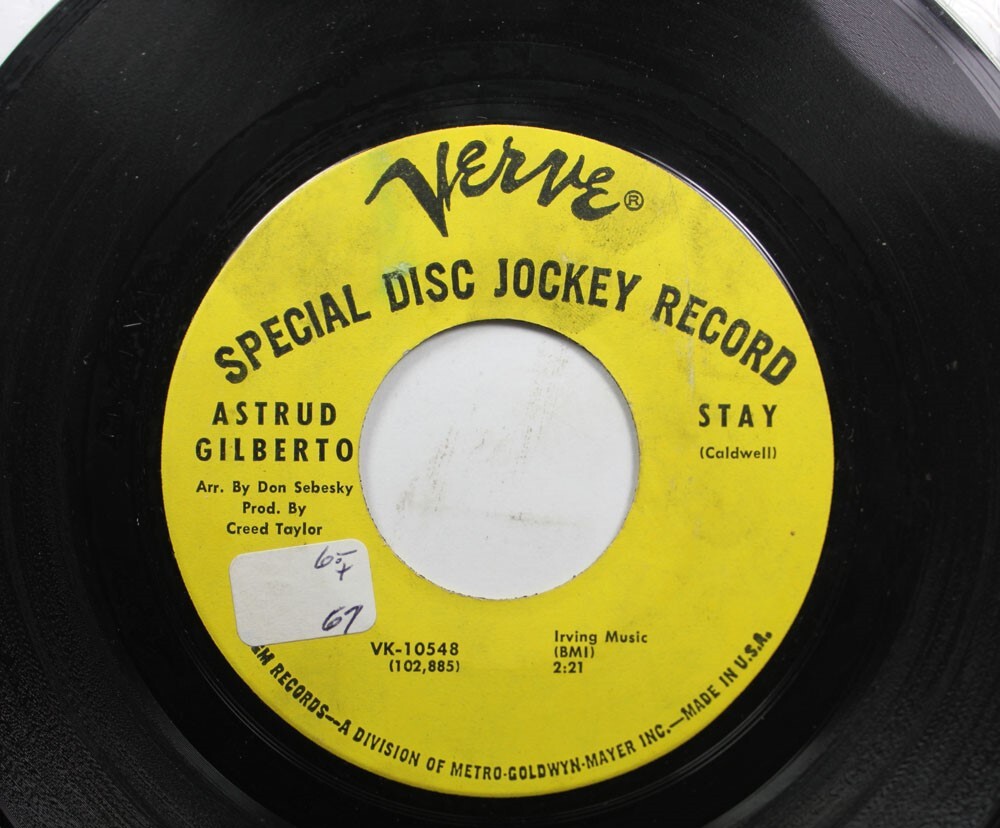 英7” Astrud Gilberto Stay / I Had The Craziest Dream VS559PROMO VERVE プロモ /00080 Jazz 45 Astrud Gilberto - Stay / I Had The Craziest Dream On