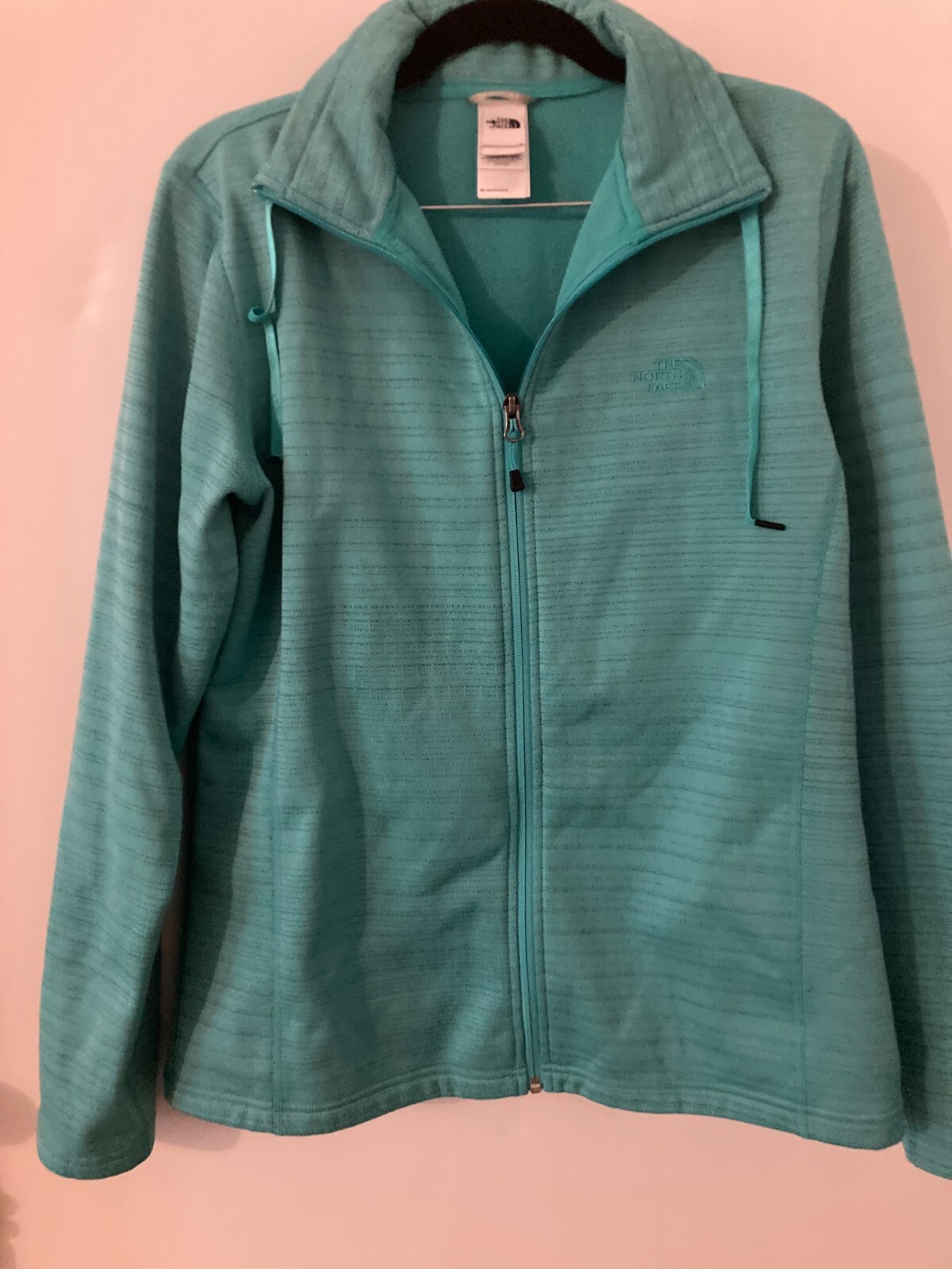 Women's The North Face Lightweight Blue Green Front Zip Jacket Size L Large