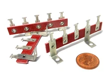 5-Lug Phenolic Lug Terminal Strips Solder New Old Stock - USA 2 Grounded  x3 pcs